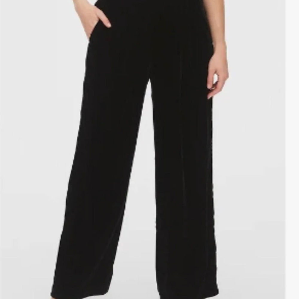 COPY - Gap Wide Leg Velvet Pants- Black